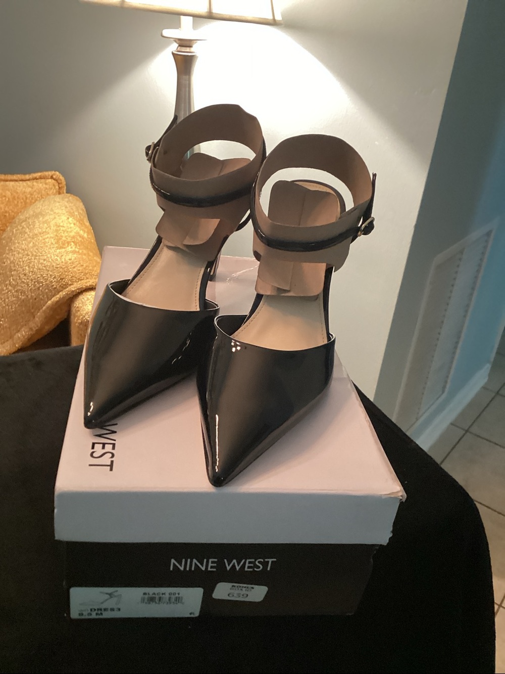 Women Black and Tan Suede Dress Sandals